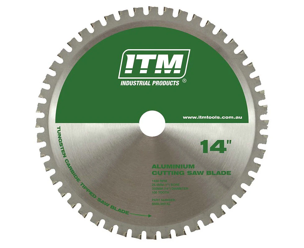 350mm 14" TCT Circular Saw Blade, 100T Aluminium Cutting Wheel, S14 SSBL350-AL