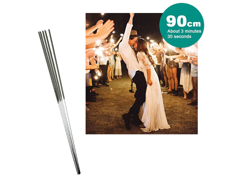 90cm Large Sparklers Party Sparkler For Birthdays Party Parties Wedding Low Smoke Gold Sparklers - 60pcs
