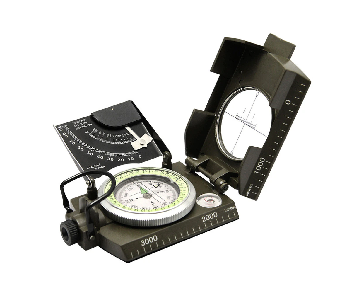 Geology Compass for Professional Military Army Sighting Luminous Compass for Outdoor Hiking Camping Outdoor Compass