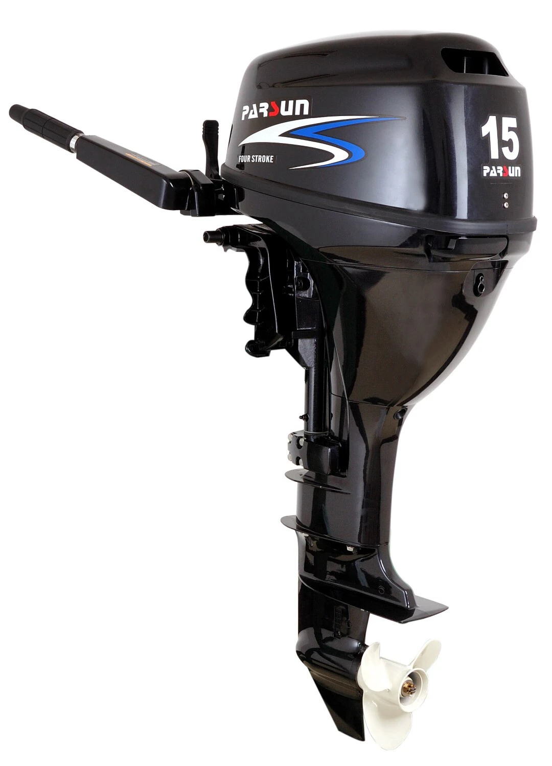 15HP PARSUN OUTBOARD MOTOR, Short Shaft, 4-Stroke, Manual Start, Water Cooled