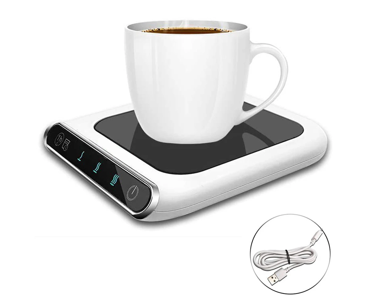 Coffee Cup Warmer for Desk 3-Gears Adjustable Temperature Coffee Mug Warmer with Drink Water Reminder Home Office Use, Auto on/Off Gravity-induction Mug