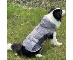 Autumn and Winter Warm Detachable Cap Pet Coat-2XL-Gray