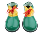 CLOWN SHOES Costume Fancy Dress Adult Circus Party Halloween Accessory Large - Green/Yellow