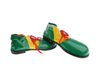 CLOWN SHOES Costume Fancy Dress Adult Circus Party Halloween Accessory Large - Green/Yellow