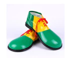 CLOWN SHOES Costume Fancy Dress Adult Circus Party Halloween Accessory Large - Green/Yellow