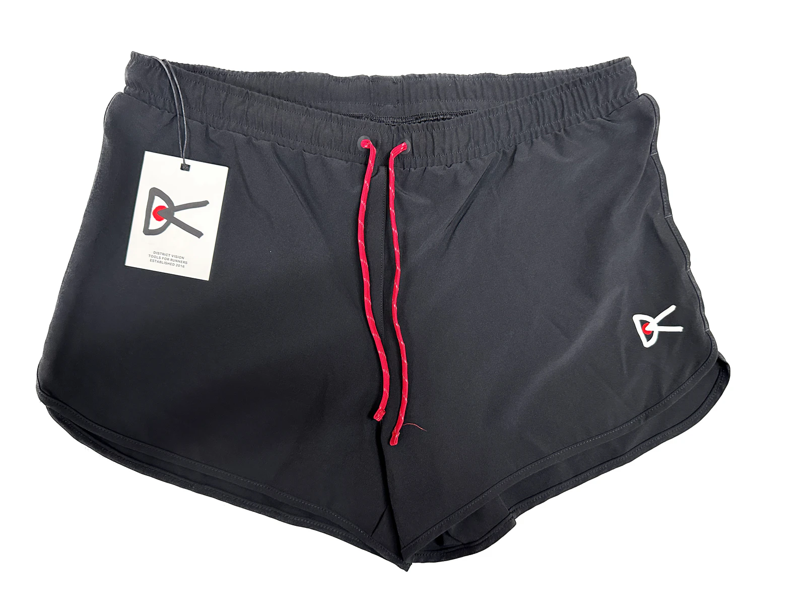 District Vision Mens Recycled Fibre Running Shorts - Black