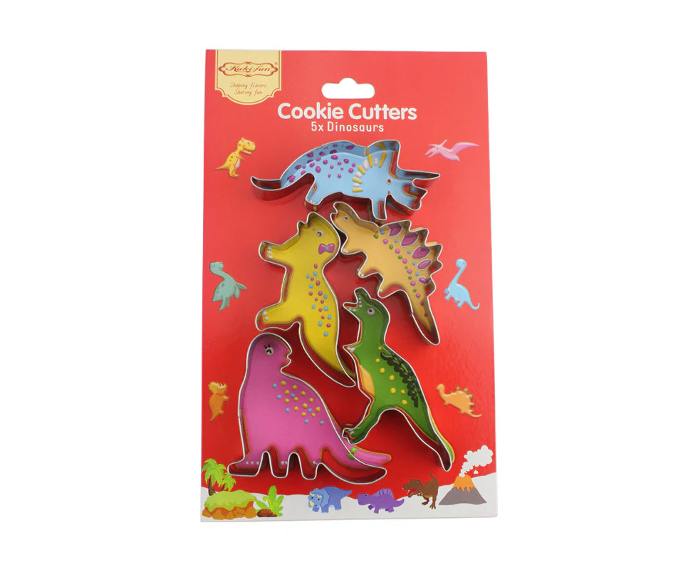 Stainless Steel Dinosaurs Cookie Cutters Molds Set