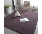 Soft Shaggy Rug Fluffy Plush Area Rug Bedroom Carpet Home Decor - Purple