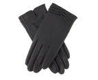 Dents Womens Ladies Katrina Detail Folded Cuff Warm Winter Soft Gloves - Black