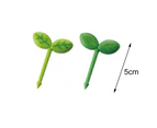 8Pcs/Box Fruit Toothpick Practical Attractive ABS Clover Shape Smooth Cake Salad Picks for Kids