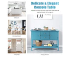 Costway Sideboard Buffet Storage Cabinet Cupboard Drawers Wooden Hallway Table Kitchen Living Room Home Furniture, Blue