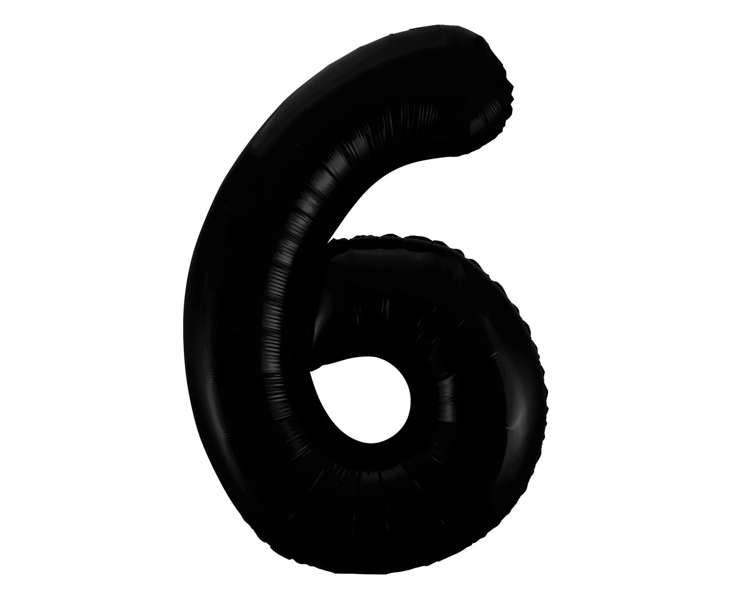 86cm Colour Foil Numberal Balloon Birthday Party Helium - Black Number 6