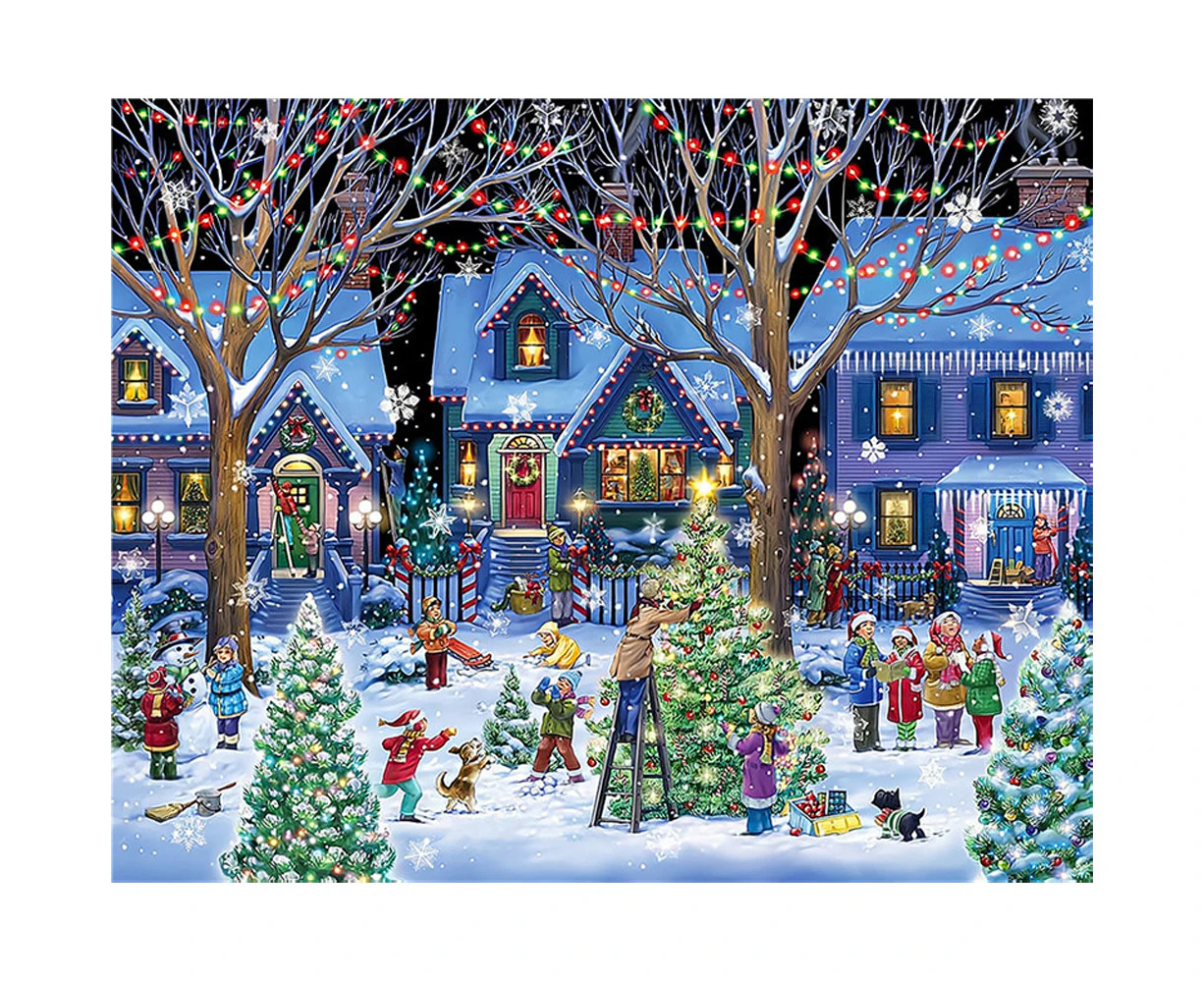 Children Adult 1000 Piece Jigsaw Puzzle Snowman Puzzles - #4