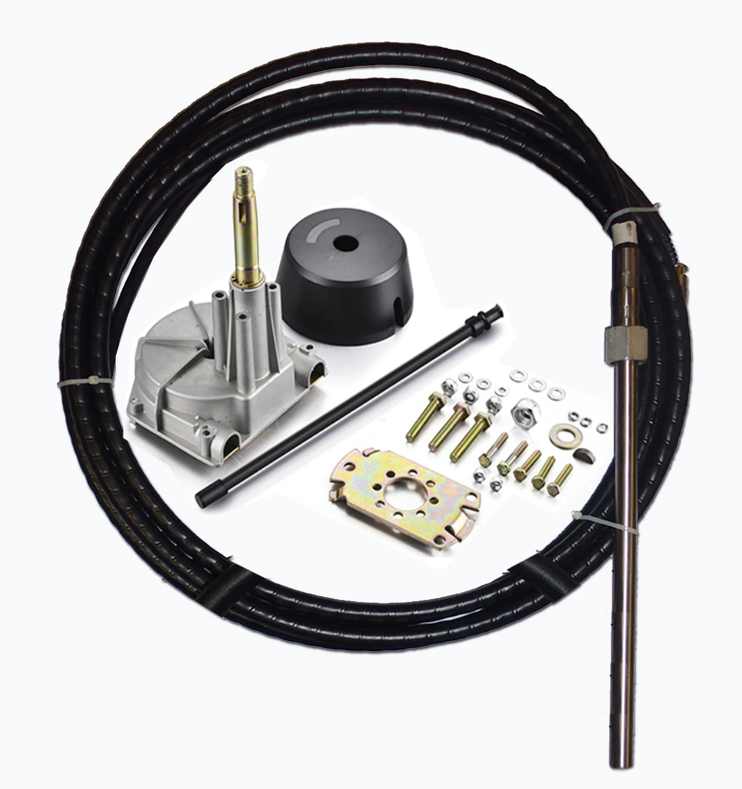 BOAT STEERING KIT  18FT / 5.4m  Cable Helm Bezel Multiflex Teleflex Compatible