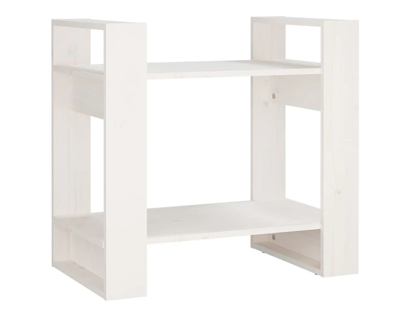 vidaXL Book Cabinet/Room Divider White 60x35x57 cm Solid Wood Pine