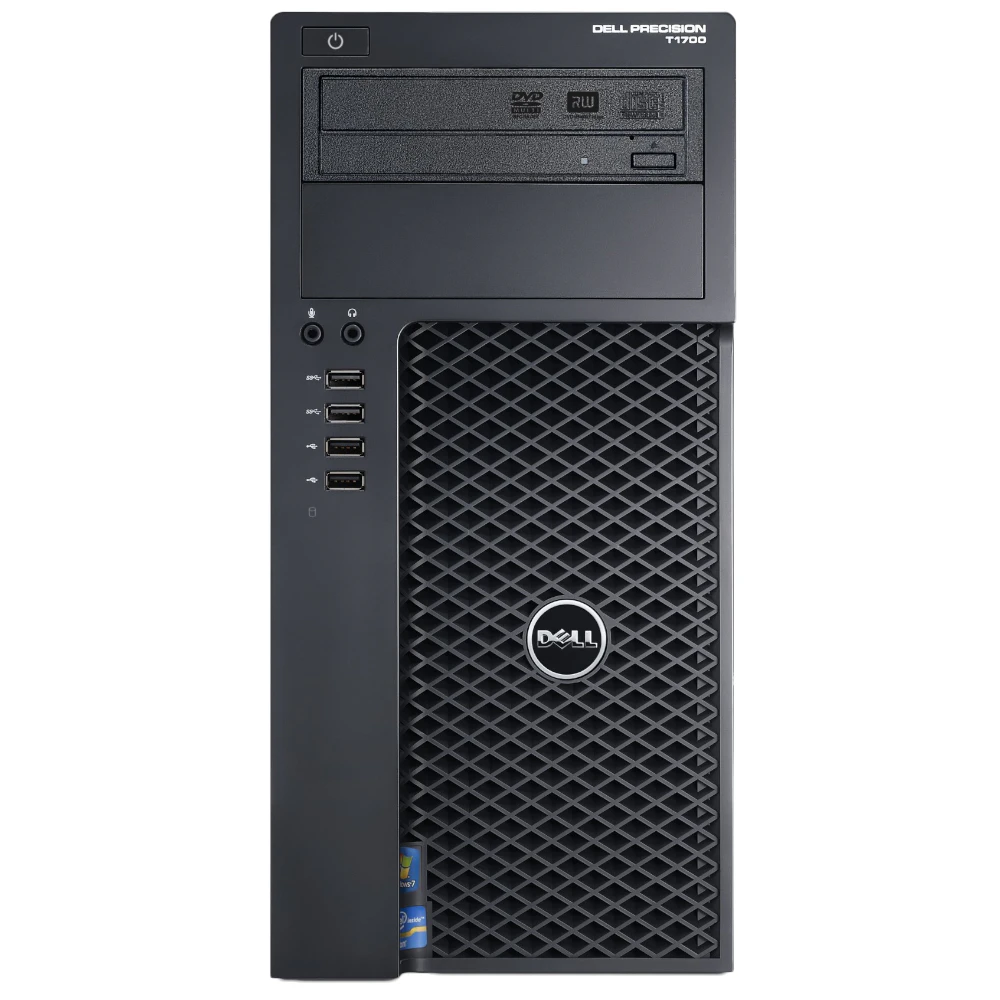 Dell Precision T1700 Workstation Tower Xeon E3-1220v3 3.1GHz 8GB RAM 256GB SSD+HDD Quadro K600 | Refurbished - Refurbished Grade A