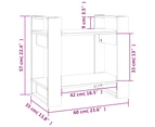 vidaXL Book Cabinet/Room Divider White 60x35x57 cm Solid Wood Pine