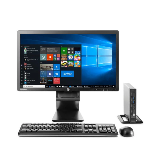 HP EliteDesk 800 G2 Full Mini Desktop i5-6500T 8GB RAM 480GB + 22" FHD Monitor | Refurbished - Refurbished Grade A