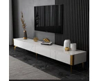 EAVAN Modern Minimalistic/ Entertainment TV Unit-200cm Ceramic Top White - 2.0M