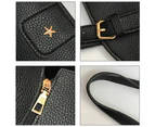 4 in 1 Fashionable PU Leather Women's Handbag Single-shoulder Bag Messenger Bag (Black)