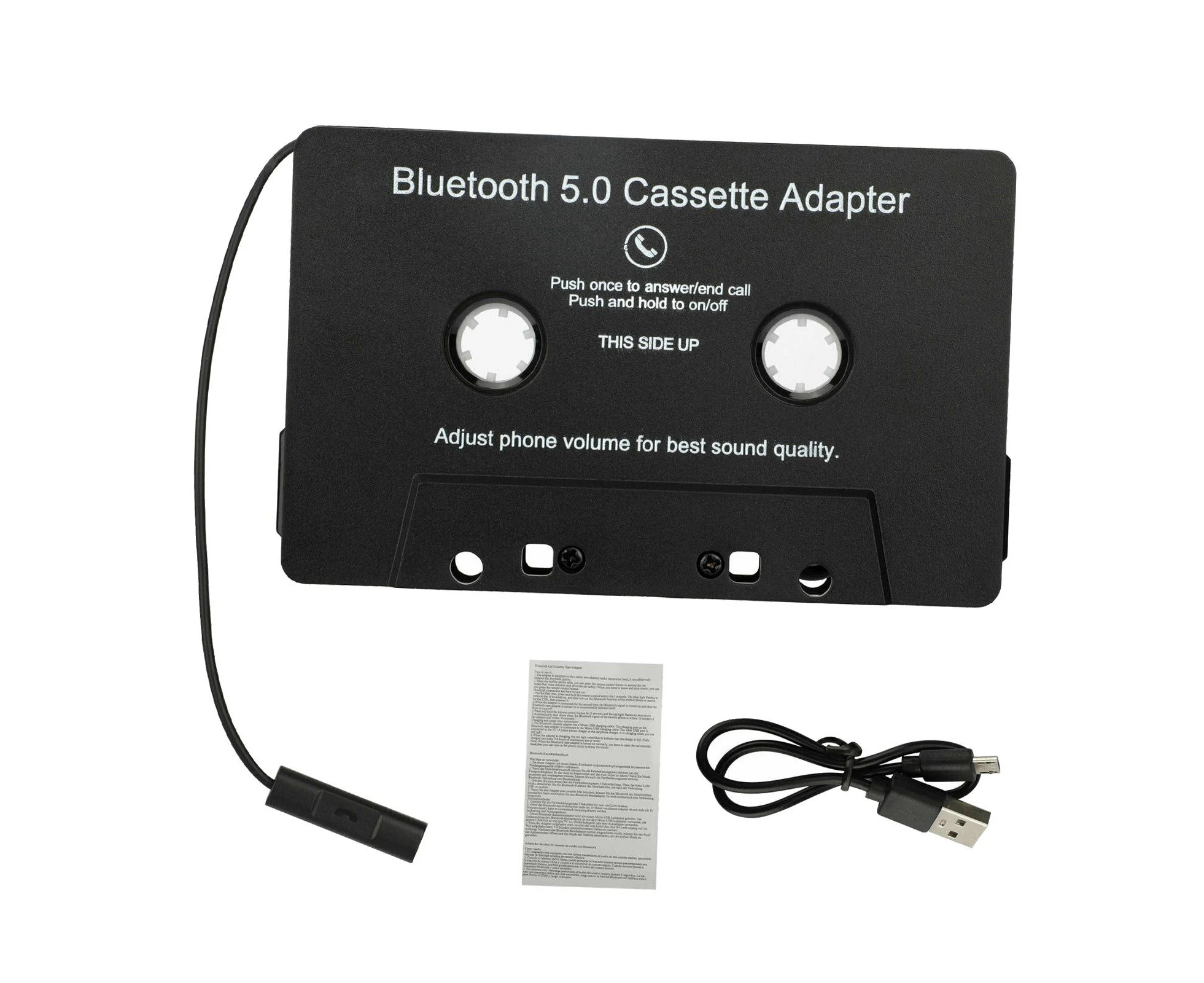 Universal Cassette to Aux Adapter with Stereo Audio Premium with Built-in