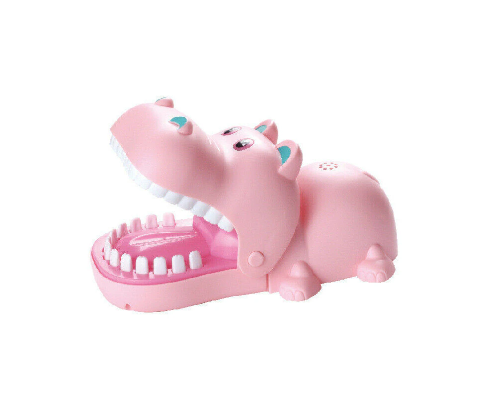 Oz Toyshop Finger Bite Pink Hippo Mouth Dentist Joke Toy for Party Kids Funny Game