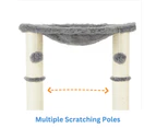 Petwiz 52cm Faux Fur Cat Tree Scratching Post