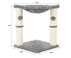 Petwiz 52cm Faux Fur Cat Tree Scratching Post