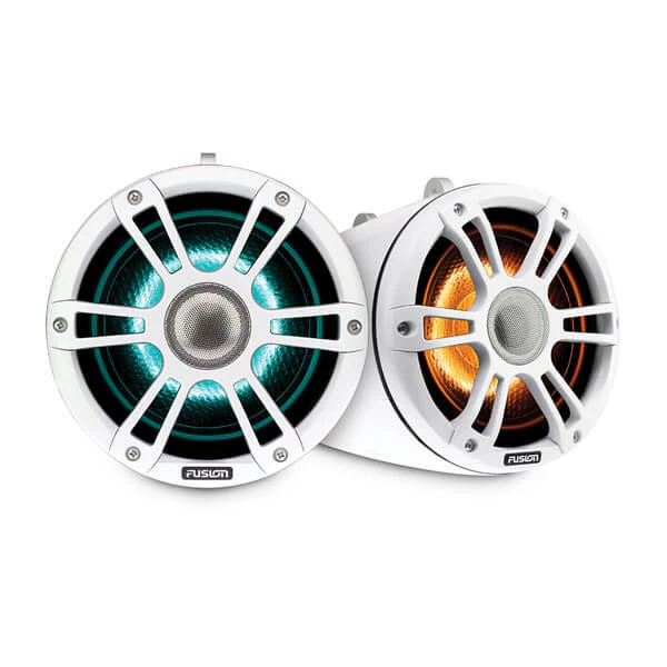 FUSION Signature Series 3 Sport WHITE Wake Tower Marine Speakers 6.5" 230Watt