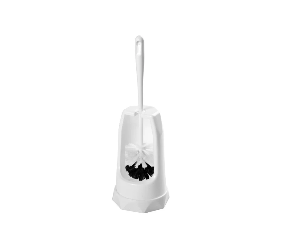 SupaHome Semi Enclosed Toilet Brush & Holder (White) - ST5144