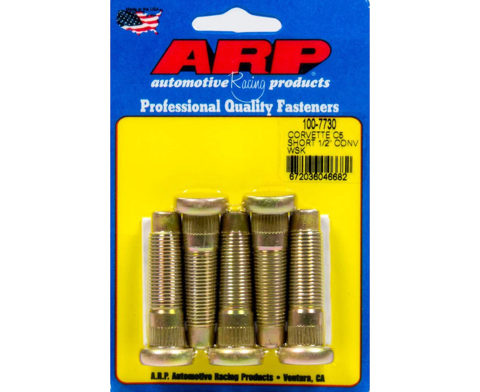 ARP Wheel Studs Press-In 0.509" Knurl Short Style 1.950" Qty 5 (100-7730)