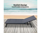 2PCS Sun Lounge Reclining Beach Chair Deck Camping Fishing Patio Outdoor Pool