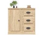 vidaXL Sideboard Sonoma Oak 70x35.5x67.5 cm Engineered Wood