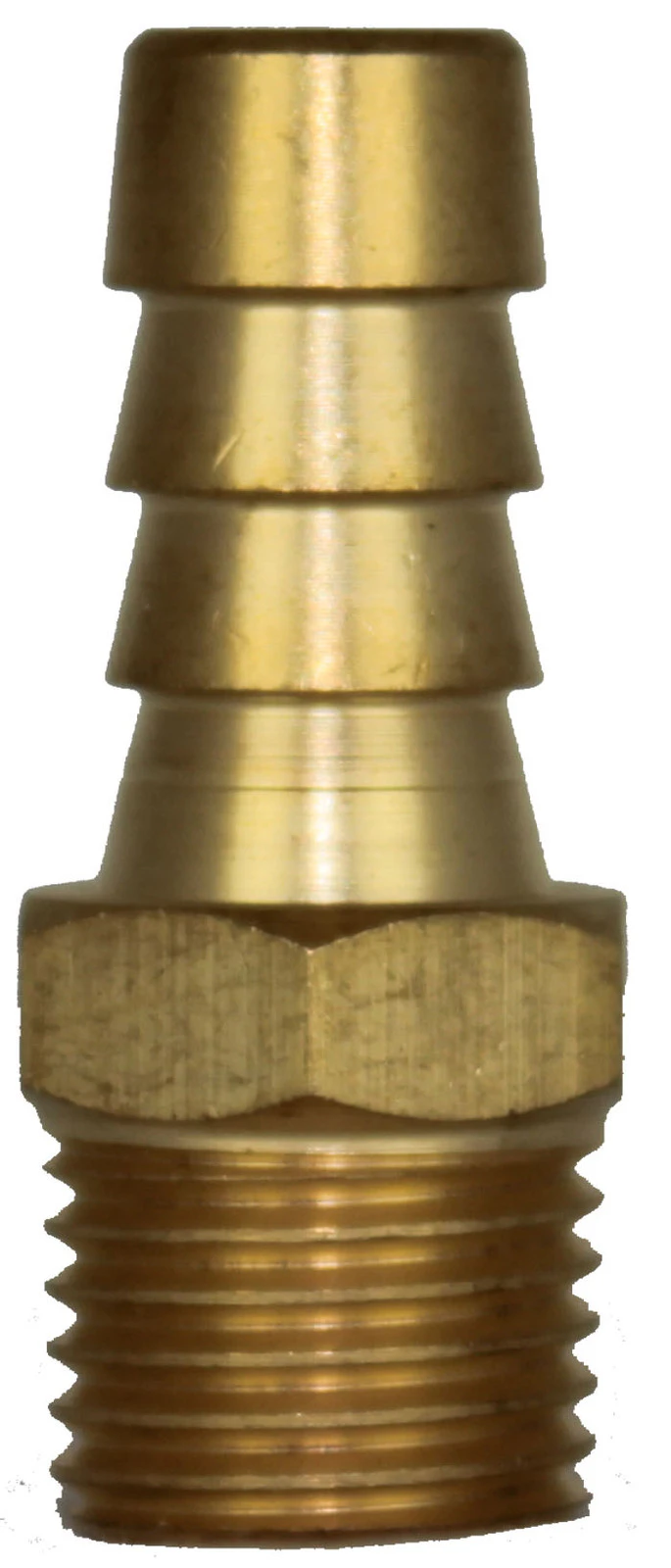 3/8" BRASS FUEL BARB - 1/4" NPT THREAD Suits Outboard Stern Drives Fuel Tanks