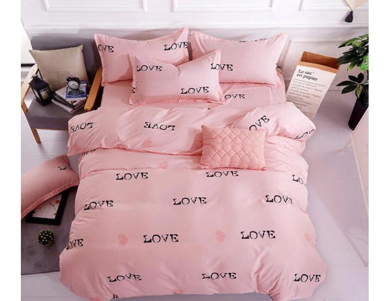 3D Pink Bottom Love Letters 12061 Quilt Cover Set Bedding Set Pillowcases Duvet Cover KING SINGLE DOUBLE QUEEN KING