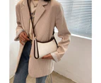 Fashion Exquisite Shopping Bag Retro Casual Women Totes Shoulder Bags Pu Leather Solid Color Checker Bag (White)