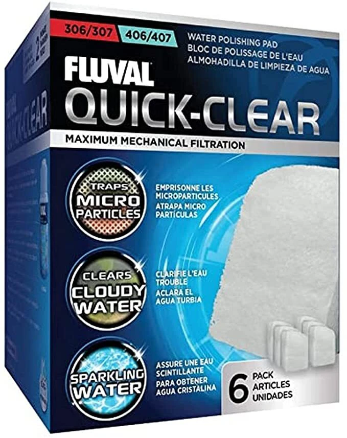 Fluval Polishing Pads Quick-Clear 306 307 406 407 6pk