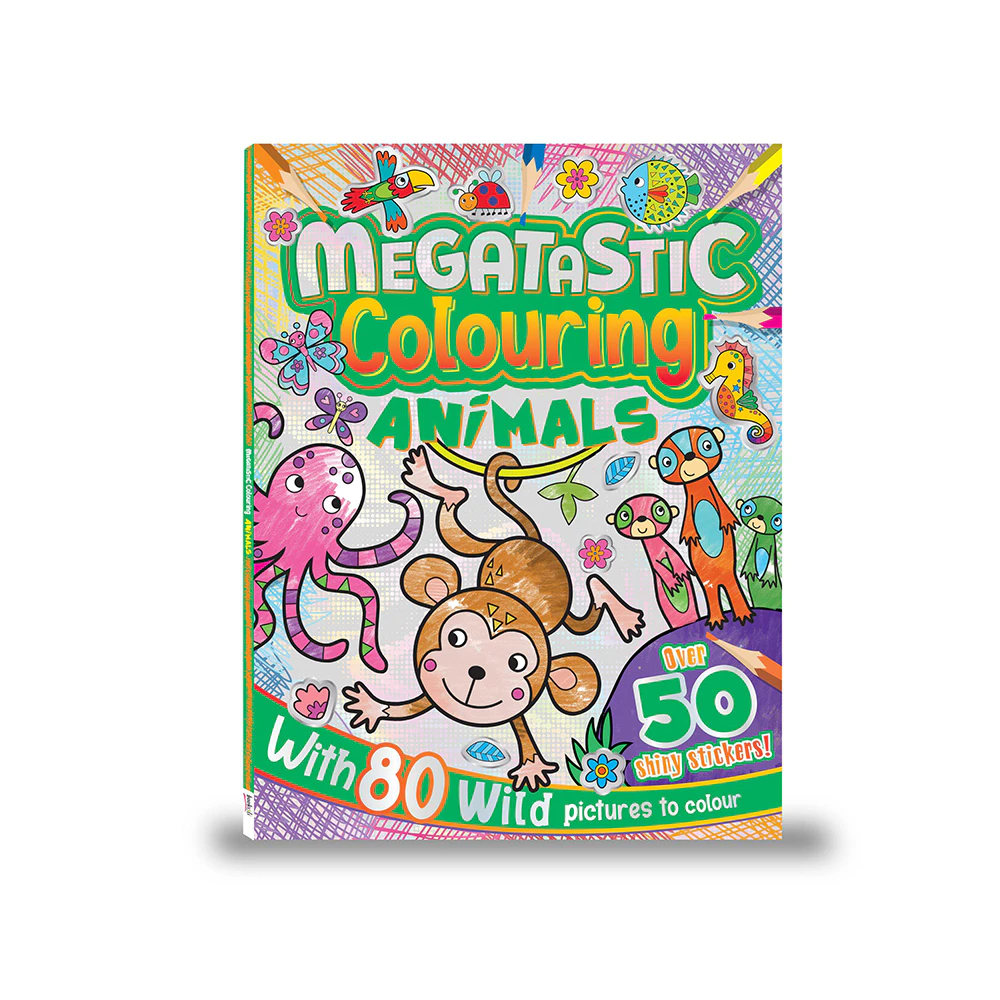 Bookoli Megatastic Colouring: Animals Colouring Book Art/Craft Activity