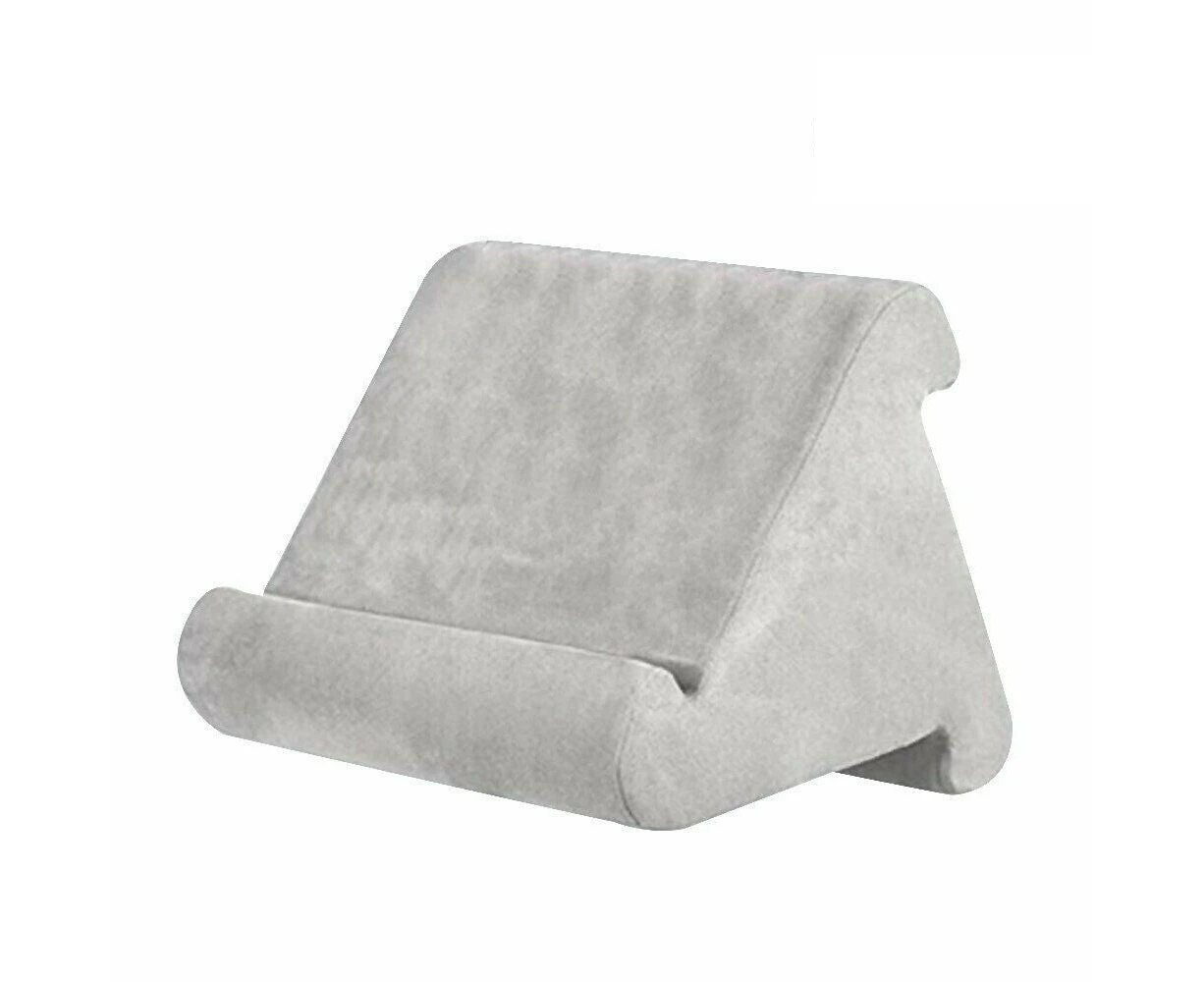 Tablet Pillow Stands For iPad Book Reader Holder Rest Laps Reading Cushion  - Grey