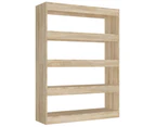 vidaXL Book Cabinet/Room Divider Sonoma Oak 100x30x135 cm