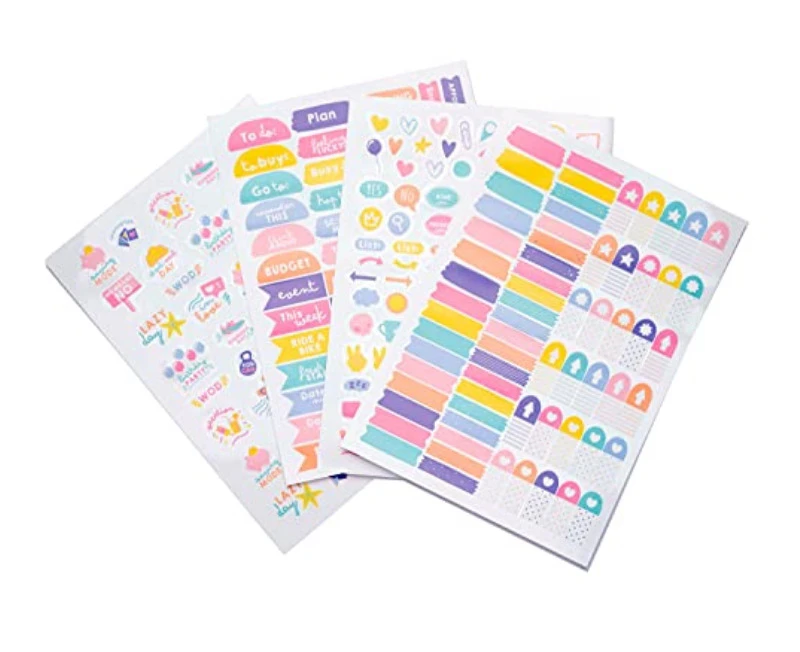 Grupo Erik Diary Stickers - Organising Gadget Decals - Waterproof & Removable Stickers - Laptop Stickers - Cute Stickers - Stickers for Children - --MKTPss