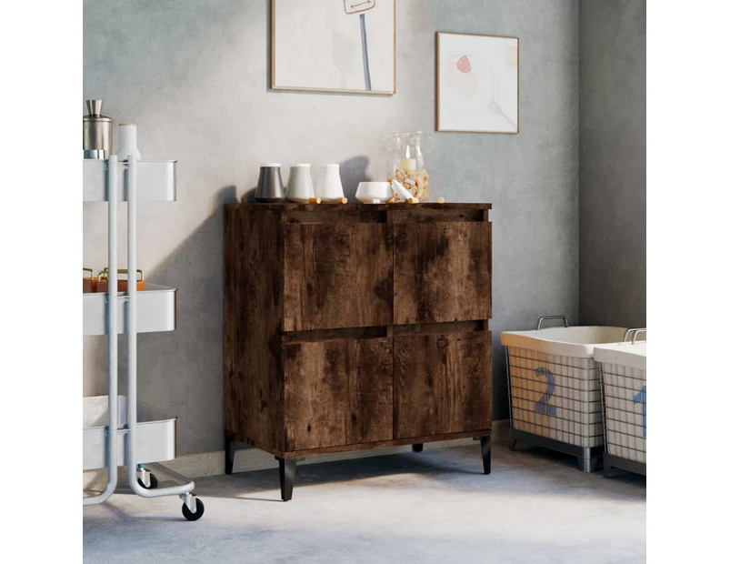 vidaXL Sideboard Smoked Oak 60x35x70 cm Engineered Wood