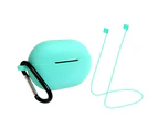 Protective Case Soft Dustproof with Anti-lost Rope Bluetooth-compatible Earphone Protector Cover for Huawei Freebuds Pro-Mint Blue