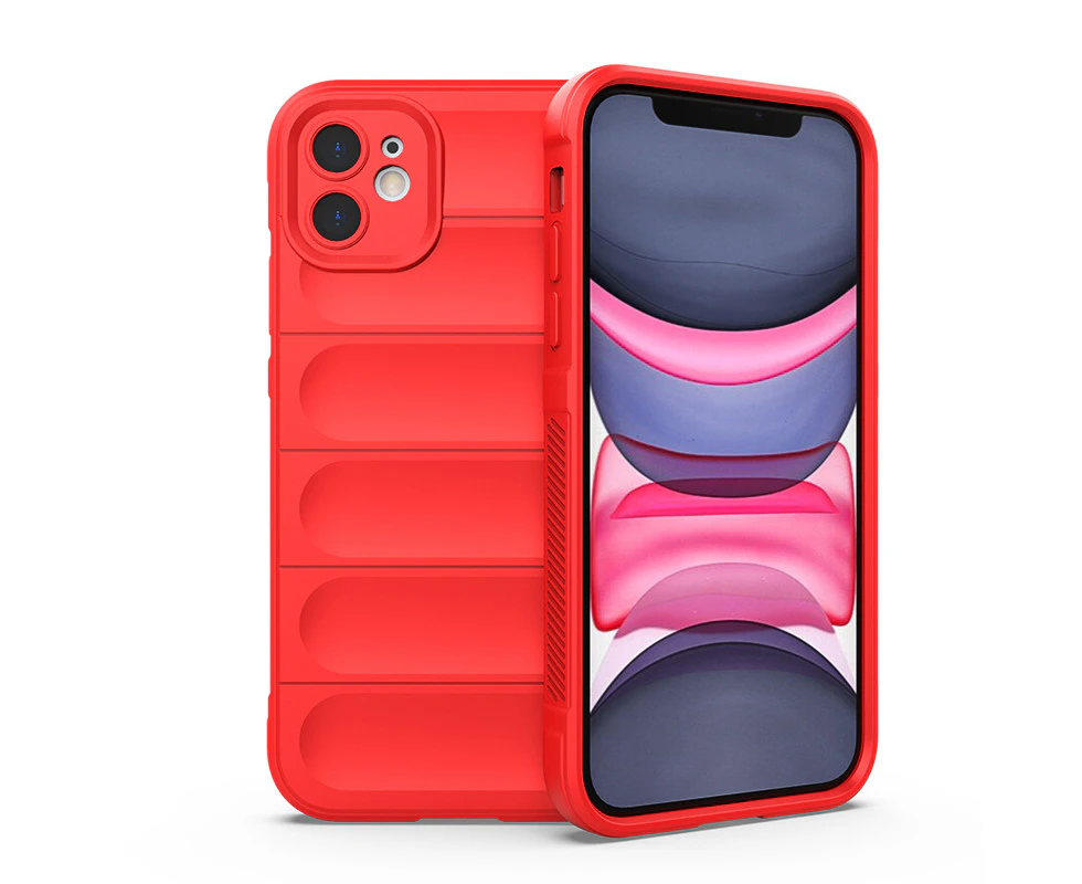 HK Anti-Drop Shock Absorption Case for iPhone 11 Pro Max 6.5 inch-Red