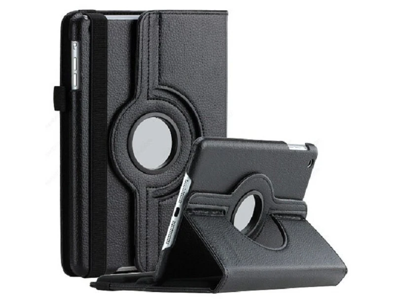 For Samsung Galaxy Tab A8 10.5 2021 Cover, Tab SM-X200 /X205 Leather Smart 360 Rotate Flip Stand Case Cover (Black)