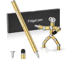 Magnetic Ballpoint Pen, Funny Multifunction Magnetic Pen(Gold)