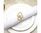 6Pcs Heart Napkin Rings Exquisite Workmanship Rust Resistant Alloy Valentine's Day Napkin Ring Holder for Party