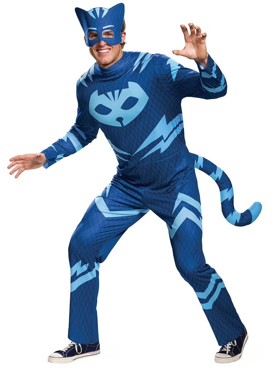 PJ Masks Mens Licensed Blue Catboy Costume Mens