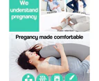 U-shape Maternity Pillow Pregnancy Nursing Sleeping Body Support Feed Aus made - Pink