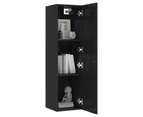 vidaXL TV Cabinet High Gloss Black 30.5x30x110 cm Engineered Wood